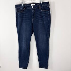 Jessica Simpson high rise skinny jeans with distressed hem